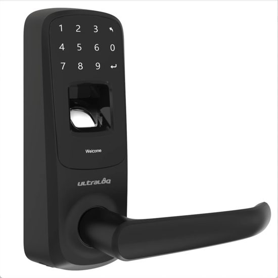 Ultraloq UL3 BT (2nd Gen) Bluetooth Enabled Fingerprint and Touchscreen Smart Lever Lock | Remote Pro